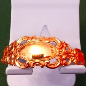 Beau gold  plated 925 cuff bracelet